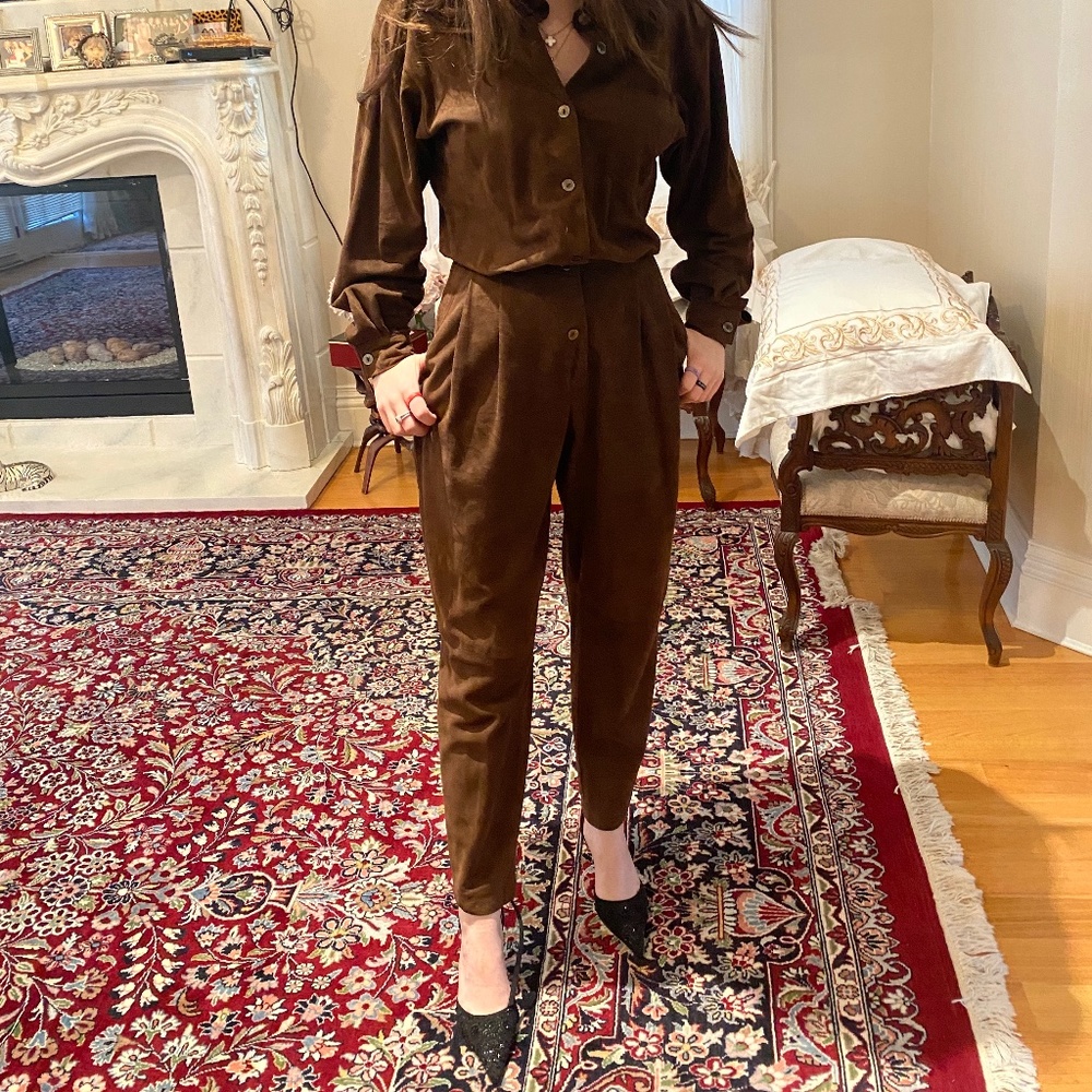 Vintage Suede Jumpsuit